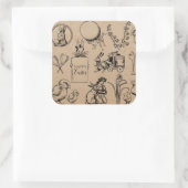 ヴィンテージイースターラビット&シッククラフトブラウン スクエアシール (バッグ)