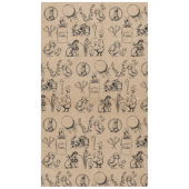 ヴィンテージイースターラビット&シッククラフトブラウン テーブルクロス (正面)