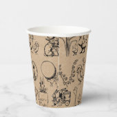 ヴィンテージイースターラビット&シッククラフトブラウン 紙コップ (右)