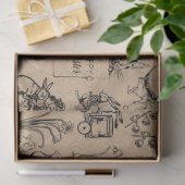 ヴィンテージイースターラビット&シッククラフトブラウン 薄葉紙 (ギフト)