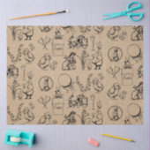 ヴィンテージイースターラビット&シッククラフトブラウン 薄葉紙 (クラフト)