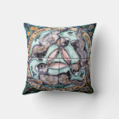 ヴィンテージイースターラビッランニングトズヘアトリオ春 クッション (裏面)