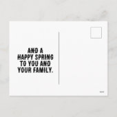 ヴィンテージイースターラムホリデーハガキ シーズンポストカード (裏面)