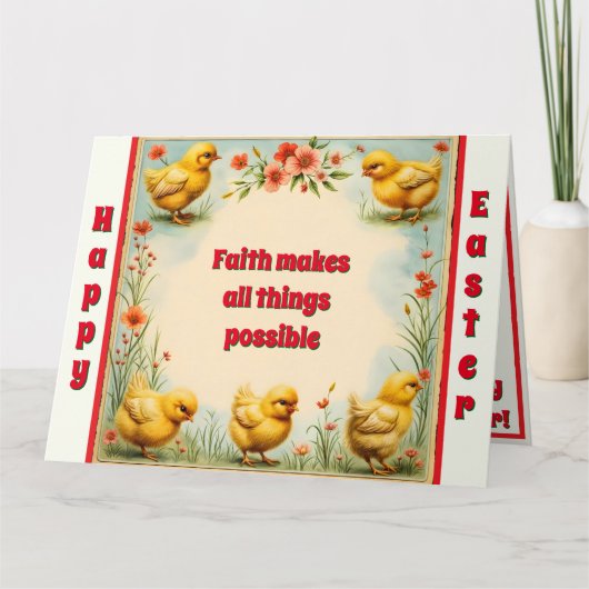 ヴィンテージイースターリトルチキンホリデーコレクション カード (正面)