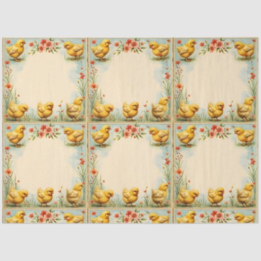 ヴィンテージイースターリトルチキンホリデーコレクション 薄葉紙 (正面)