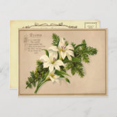 ヴィンテージイースターリリー葉書 シーズンポストカード (正面/裏面)