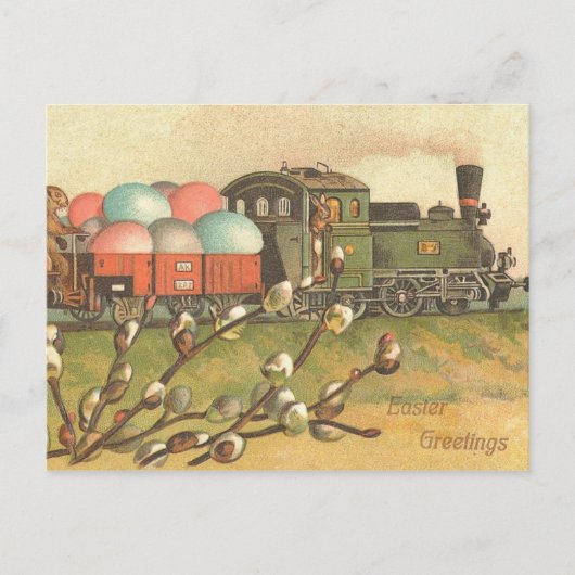 ヴィンテージイースター列車はがき シーズンポストカード (正面)