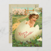 ヴィンテージイースター卵はがき シーズンポストカード (正面/裏面)