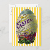 ヴィンテージイースター卵 シーズンポストカード (正面/裏面)