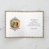 ヴィンテージイースター宗教恵み祈りの言葉ホリデイ シーズンカード (内部)