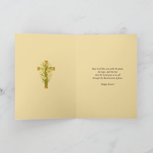 ヴィンテージイースター宗教恵み祈りの言葉ホリデイ シーズンカード (内部)