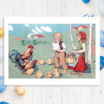 ヴィンテージイースター家禽ファミリー