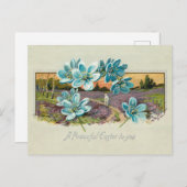 ヴィンテージイースター忘れの風景と鼻 シーズンポストカード (正面/裏面)