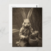 ヴィンテージイースター怖いバニー ポストカード (正面/裏面)