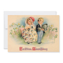 ヴィンテージイースター挨拶かわいい子ども