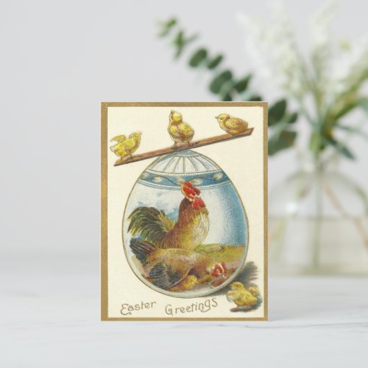 ヴィンテージイースター挨拶 シーズンポストカード (スタンド正面)