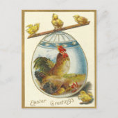 ヴィンテージイースター挨拶 シーズンポストカード (正面)