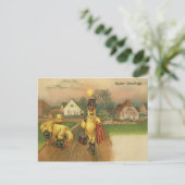 ヴィンテージイースター挨拶 シーズンポストカード (スタンド正面)