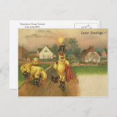 ヴィンテージイースター挨拶 シーズンポストカード (正面/裏面)