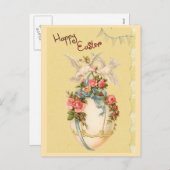 ヴィンテージイースター挨拶 シーズンポストカード (正面/裏面)