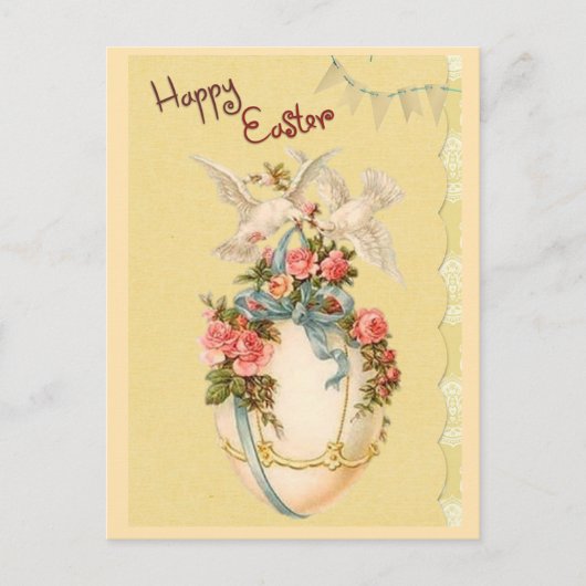 ヴィンテージイースター挨拶 シーズンポストカード (正面)