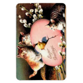 ヴィンテージイースター挨拶 マグネット (縦)