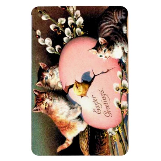 ヴィンテージイースター挨拶 マグネット (縦)