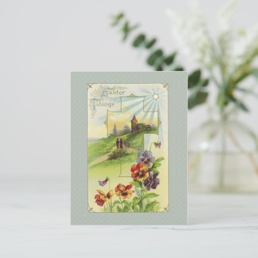 ヴィンテージイースター教会はがき シーズンポストカード (スタンド正面)
