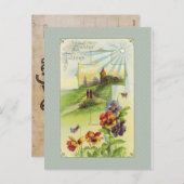 ヴィンテージイースター教会はがき シーズンポストカード (正面/裏面)