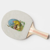 ヴィンテージイースター春ベビーチックス花 卓球ラケット (横)
