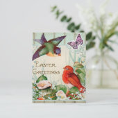 ヴィンテージイースター春挨拶 ポストカード (スタンド正面)