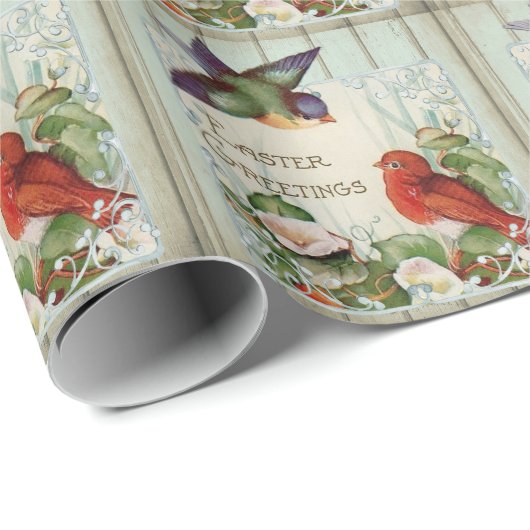 ヴィンテージイースター春 ラッピングペーパー (ロールコーナー)