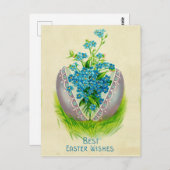 ヴィンテージイースター最高の卵イースター挨拶 ポストカード (正面/裏面)