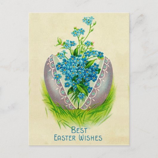 ヴィンテージイースター最高の卵イースター挨拶 ポストカード (正面)