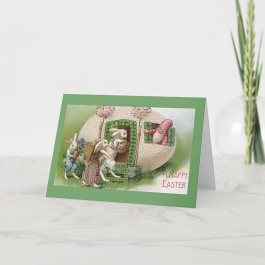 ヴィンテージイースター格言とブンニースイースターカード シーズンカード (正面)