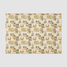 ヴィンテージイースター混合パターンパーティー組織 薄葉紙