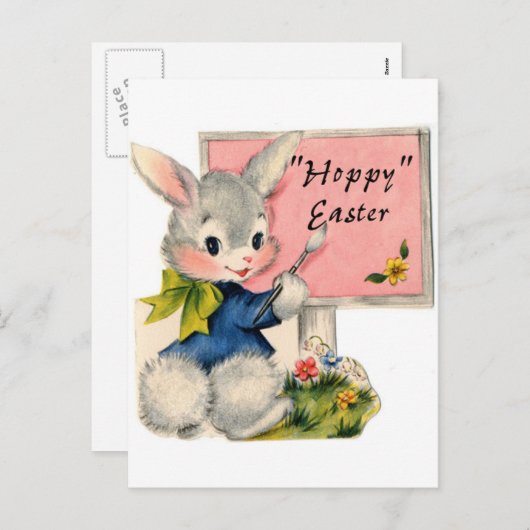 ヴィンテージイースター画像 シーズンポストカード (正面/裏面)