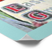 ヴィンテージイースター絵画バニー・アーティストの卵、ZSSG ポスター (角)