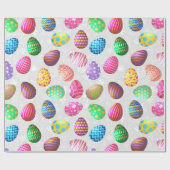 ヴィンテージイースター色の卵 ラッピングペーパー (フラット)