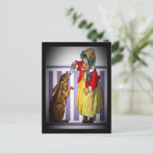 ヴィンテージイースター食べ物を与えガールのウサギ、ZSSG シーズンポストカード (スタンド正面)