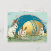 ヴィンテージイースター飾バニー シーズンポストカード (正面/裏面)