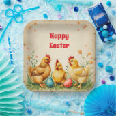 ヴィンテージイースター3リトルチキンホリデーコレクション ペーパープレート (パーティー)