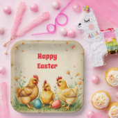 ヴィンテージイースター3リトルチキンホリデーコレクション ペーパープレート (パーティー)