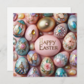 ヴィンテージイースター ~ イースターのご挨拶 ~ イースターエッグ ~ シーズンカード (正面/裏面)