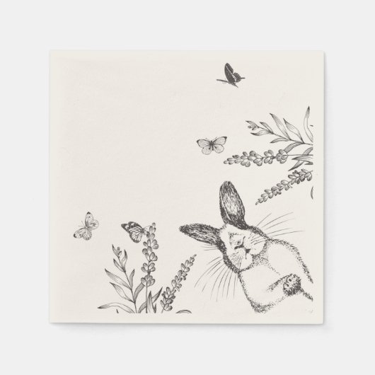 ヴィンテージイースター スタンダードカクテルナプキン (正面)