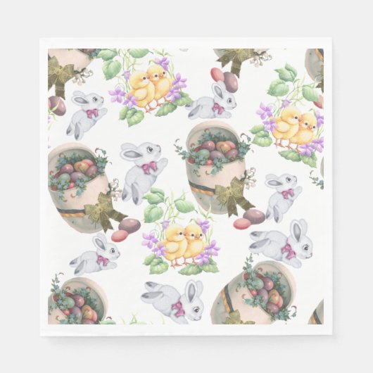 ヴィンテージイースター スタンダードランチョンナプキン (正面)