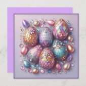 ヴィンテージイースター~ハッピーイースター飾~卵を~へ シーズンカード (正面/裏面)