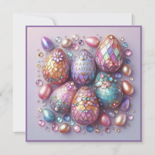 ヴィンテージイースター~ハッピーイースター飾~卵を~へ シーズンカード (正面)