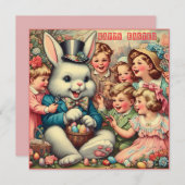 ヴィンテージイースター~ハッピーイースター~バニー~ シーズンカード (正面/裏面)