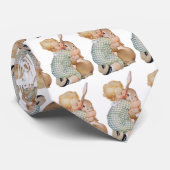 ヴィンテージイースター、バニーラビットと可愛い少年の子供 ネクタイ (ロール)